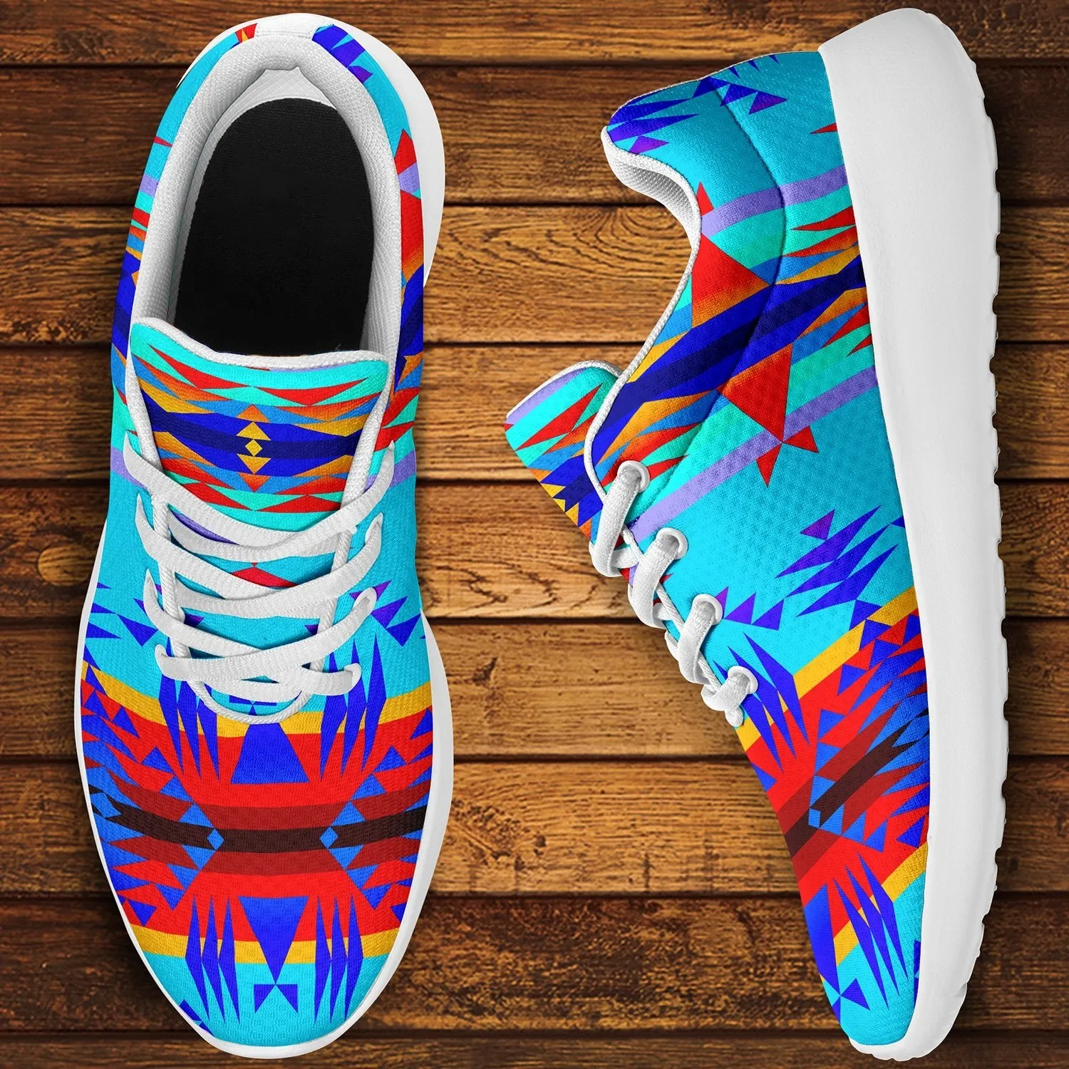 Between the Mountains Blue Ikkaayi Sport Sneakers