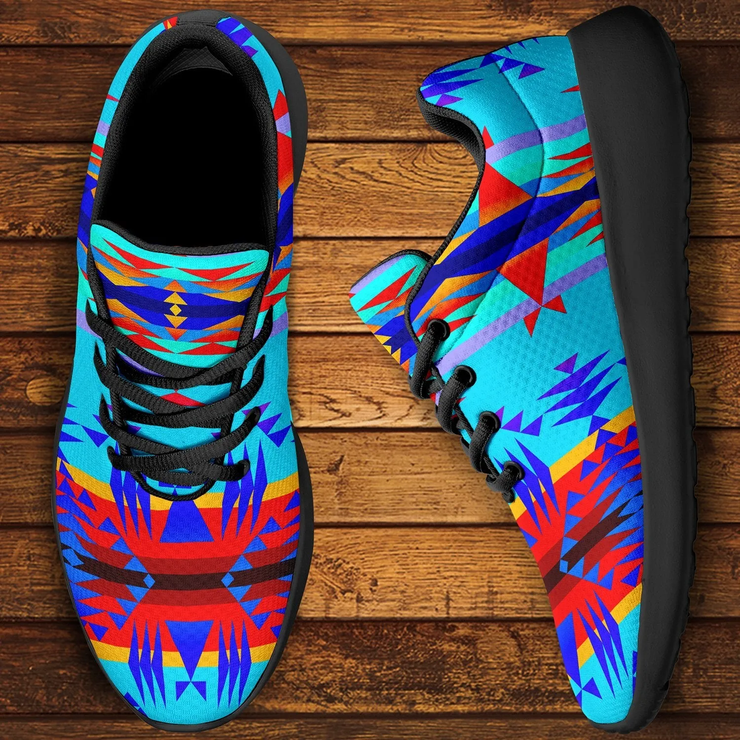 Between the Mountains Blue Ikkaayi Sport Sneakers