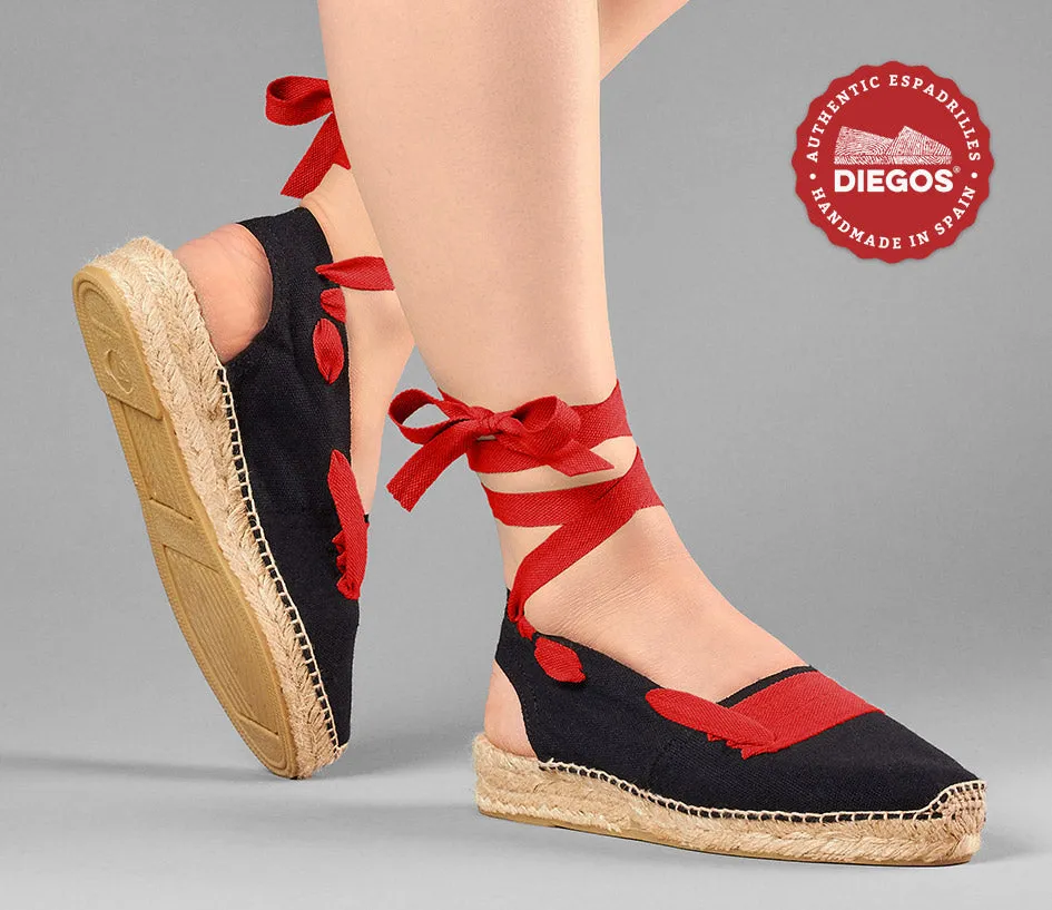 Black basque Catalina espadrille