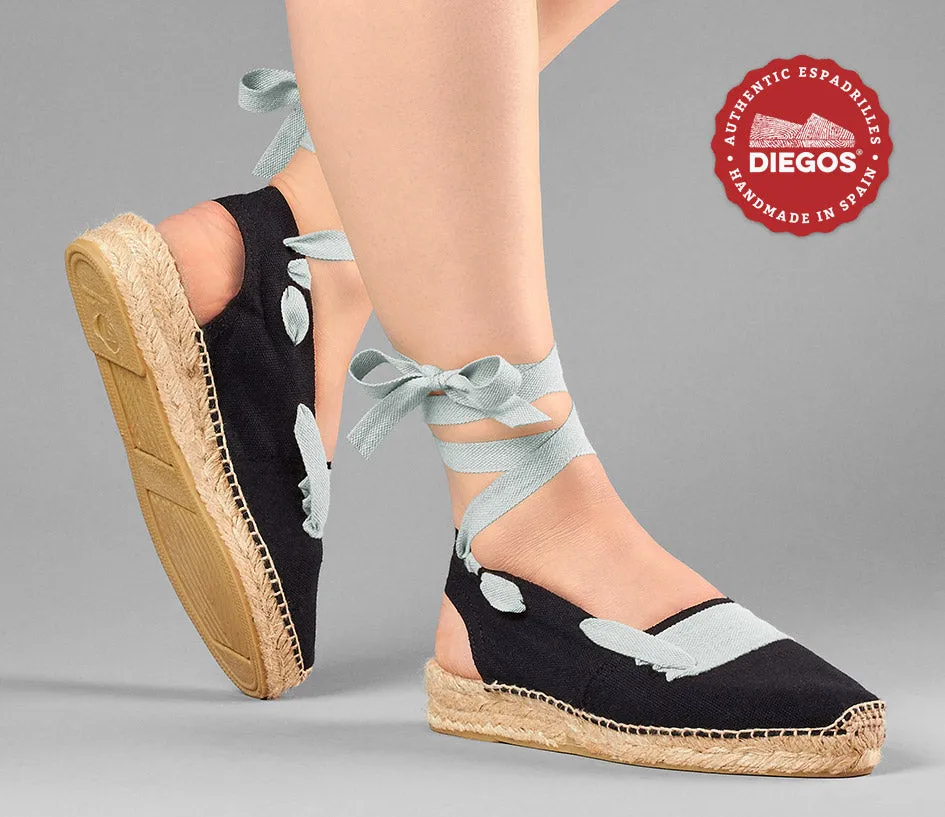 Black basque Catalina espadrille