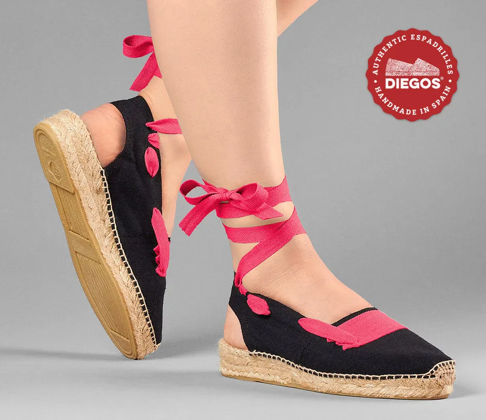 Black basque Catalina espadrille
