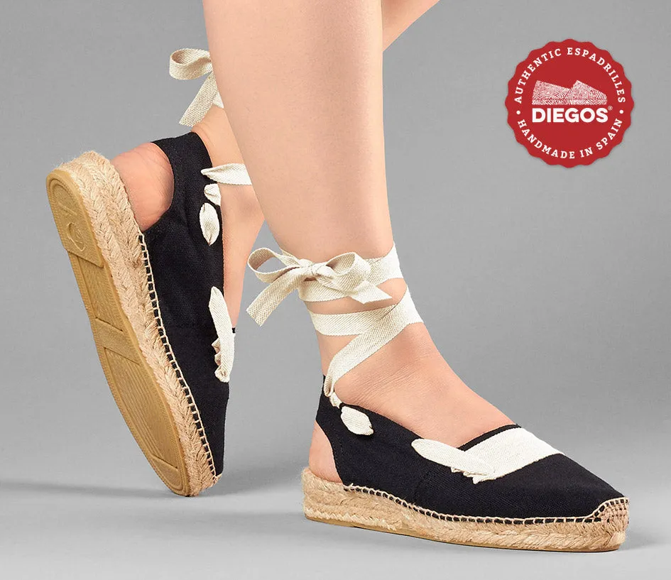 Black basque Catalina espadrille