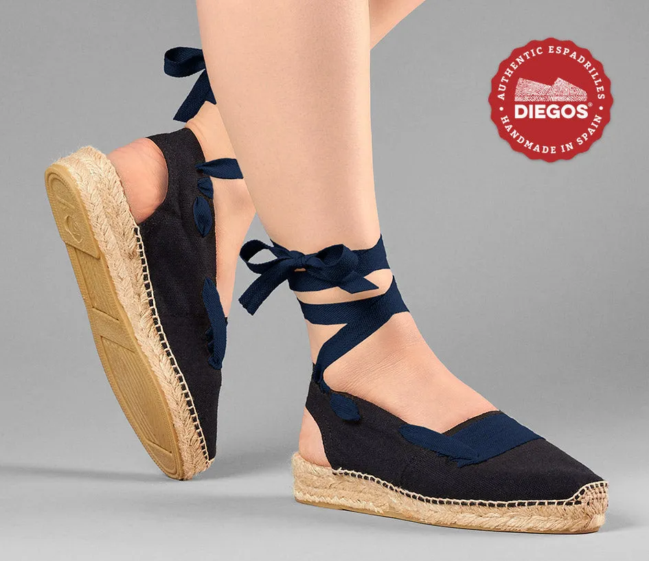 Black basque Catalina espadrille