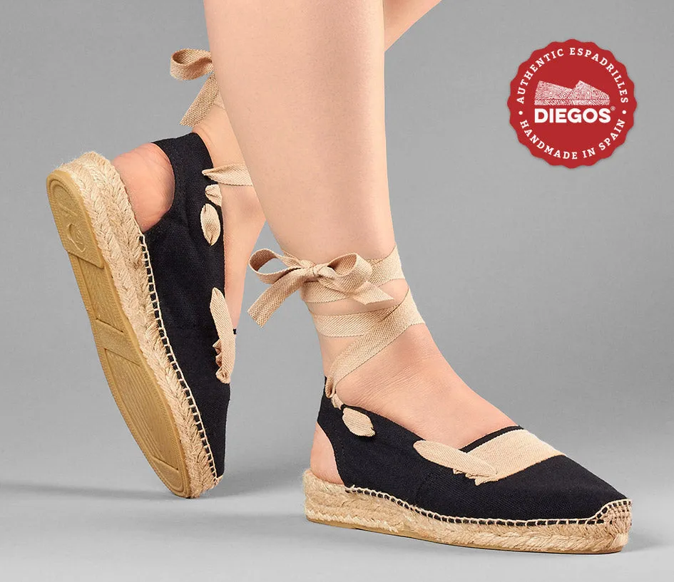 Black basque Catalina espadrille