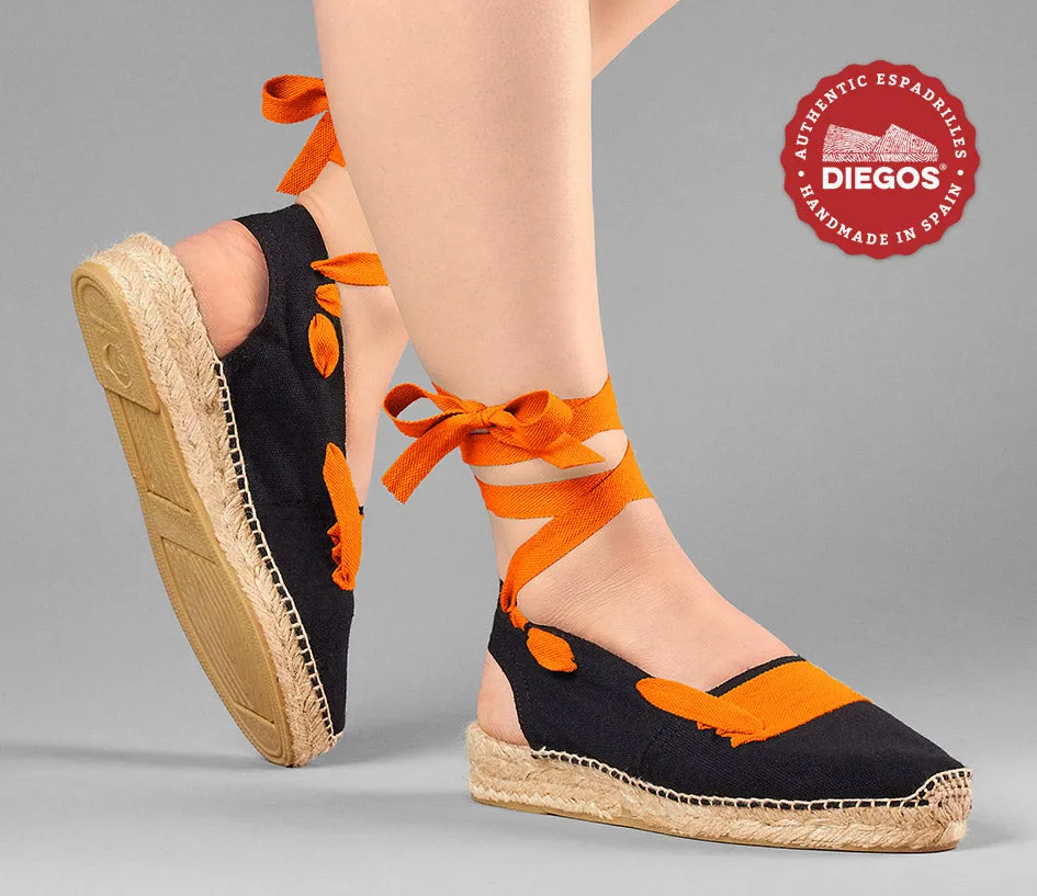 Black basque Catalina espadrille