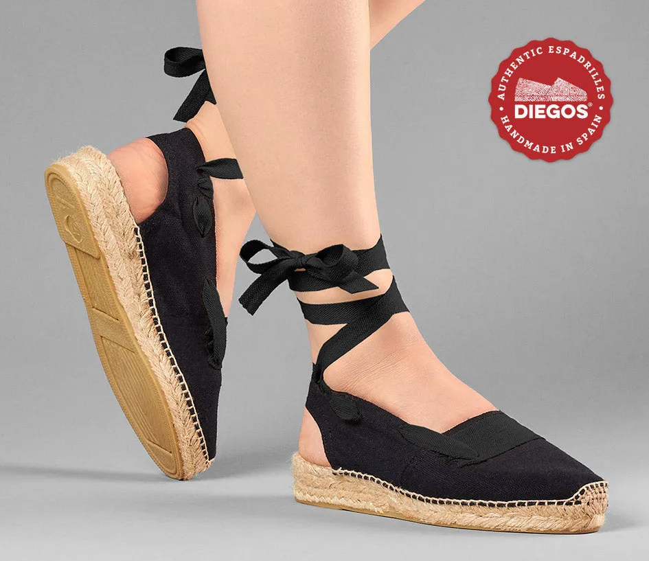 Black basque Catalina espadrille