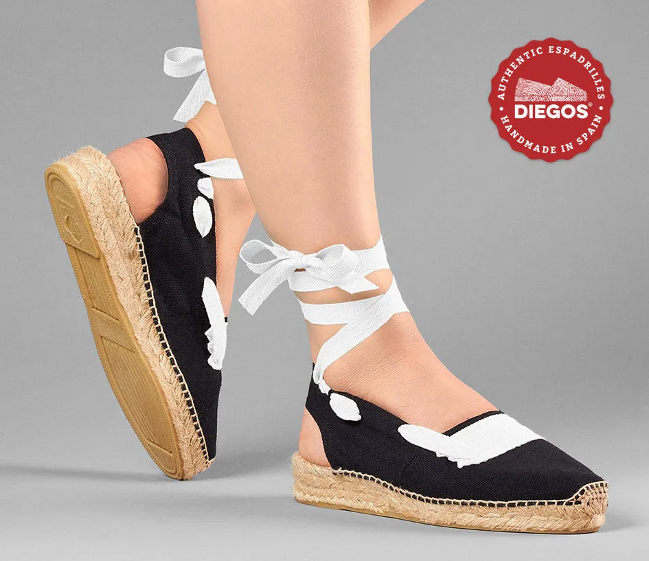 Black basque Catalina espadrille