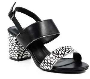 BLACK DARLA HEELED SANDAL