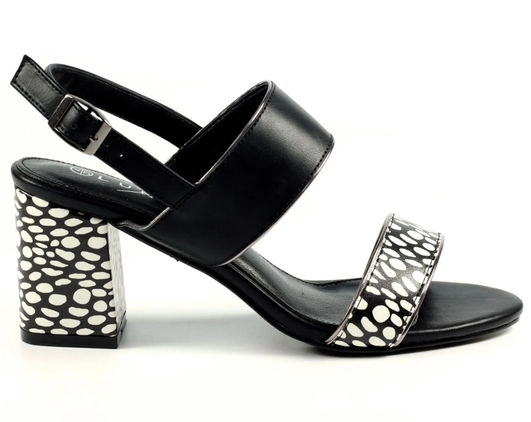 BLACK DARLA HEELED SANDAL