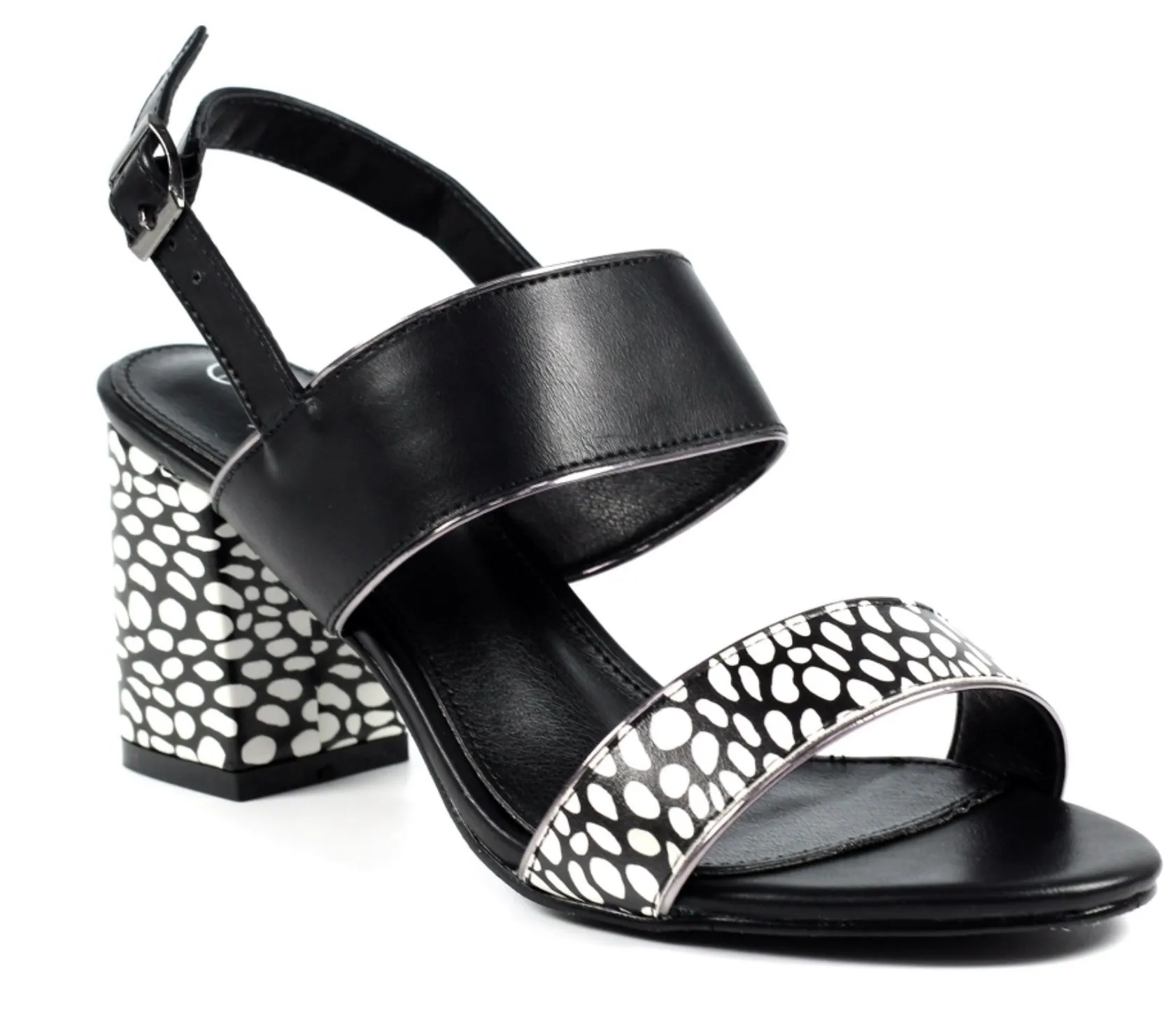BLACK DARLA HEELED SANDAL