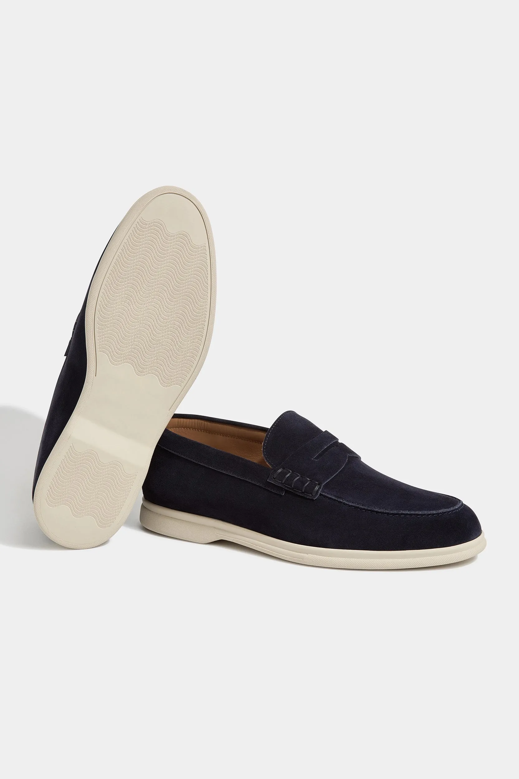 Blue penny loafers - Made in Italy