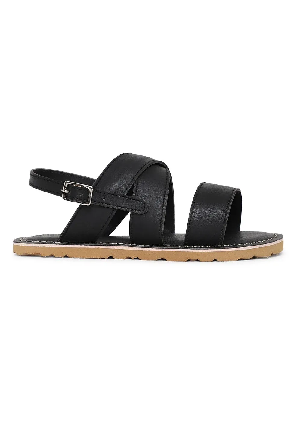 Boy Black Criss Cross Sandal