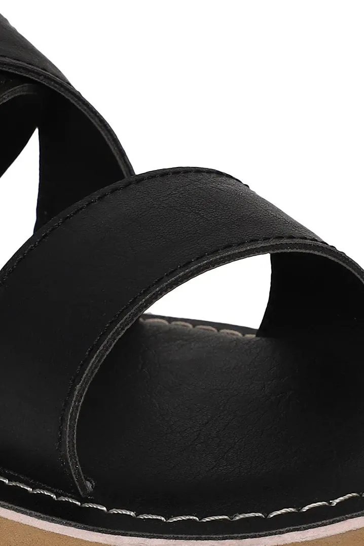 Boy Black Criss Cross Sandal