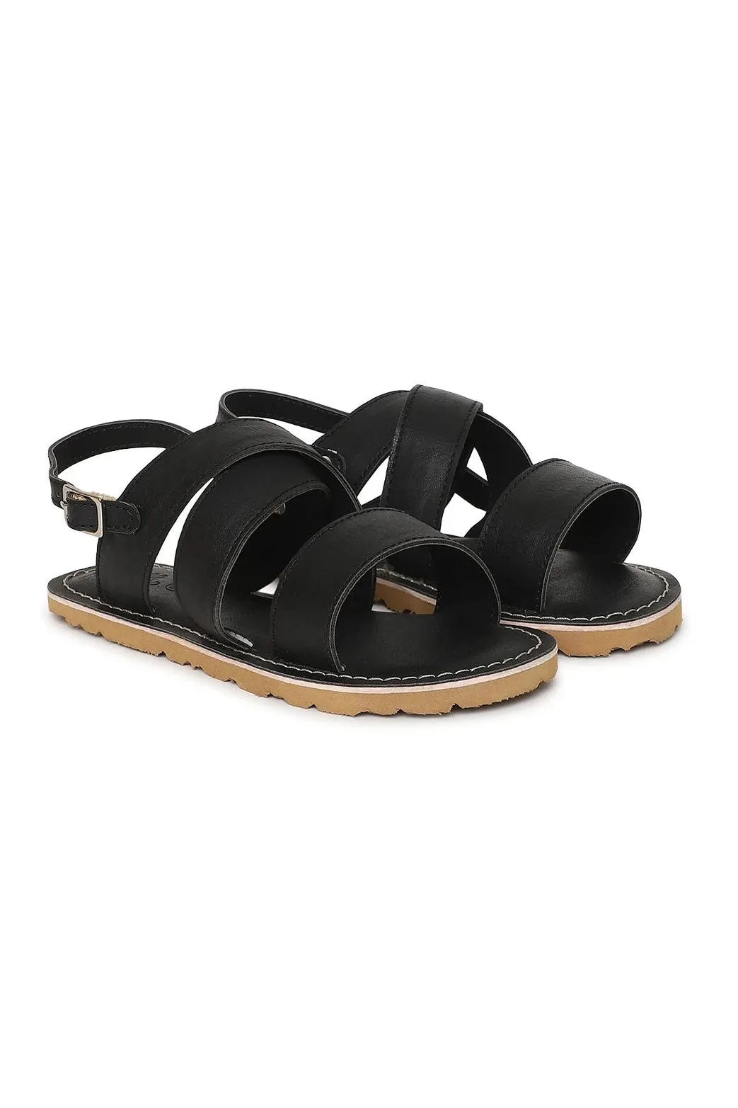 Boy Black Criss Cross Sandal