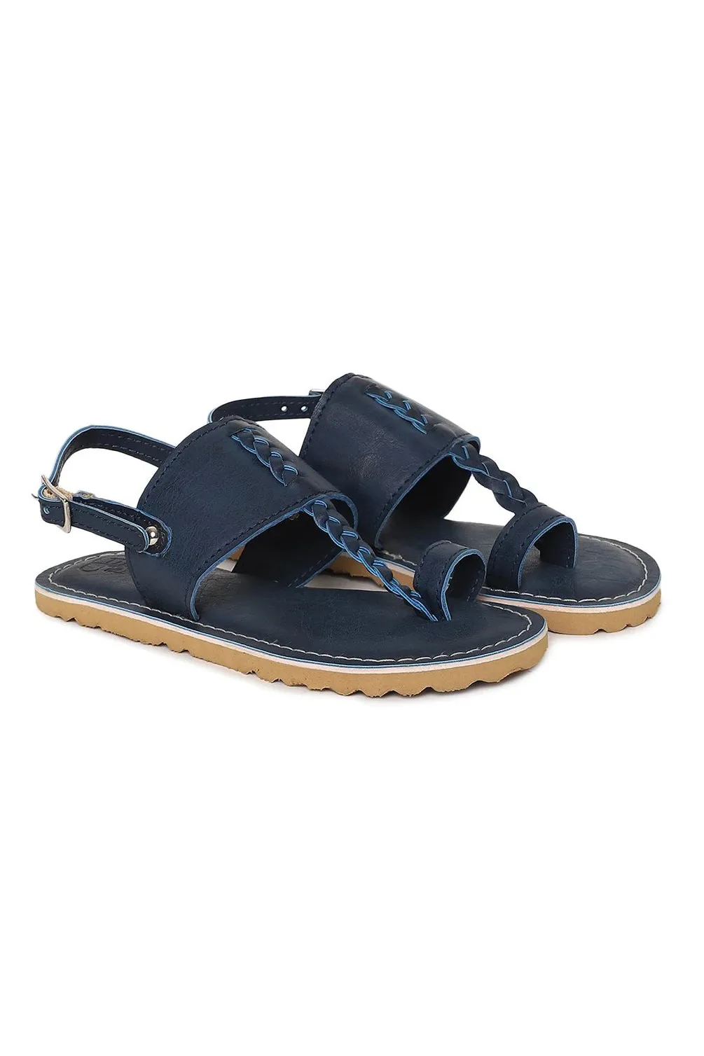 Boy Blue Braid Kohlapuri Sandal