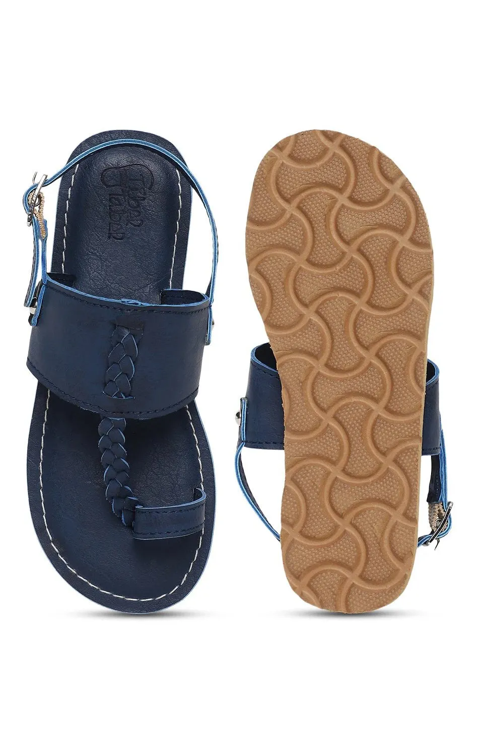 Boy Blue Braid Kohlapuri Sandal