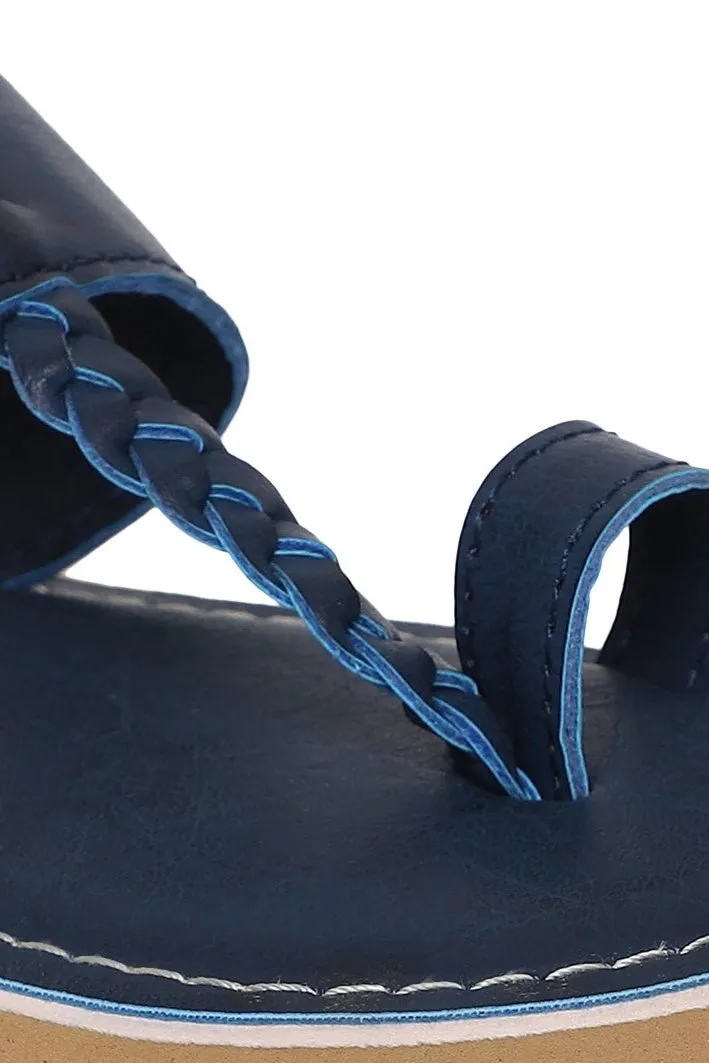 Boy Blue Braid Kohlapuri Sandal
