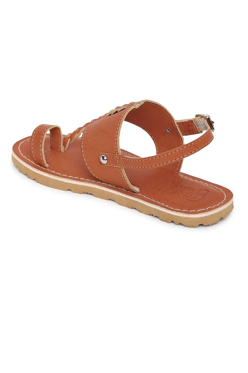 Boy Brown Braid Kohlapuri Sandal
