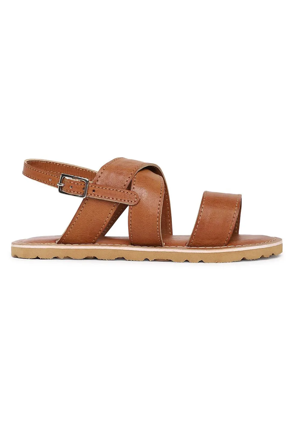Boy Brown Criss Cross Sandal