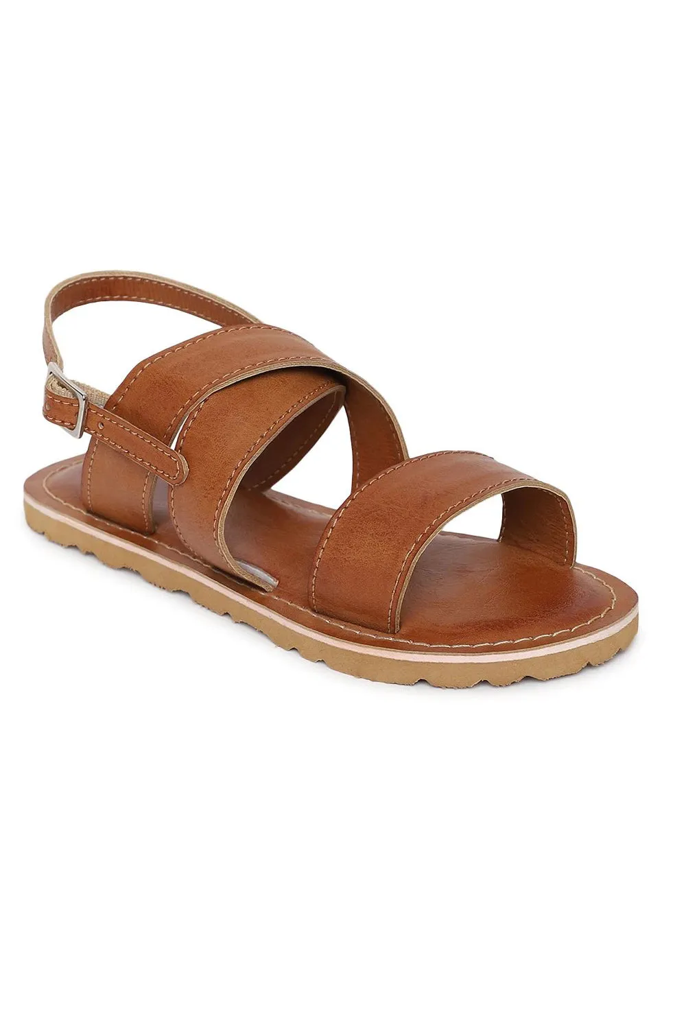 Boy Brown Criss Cross Sandal