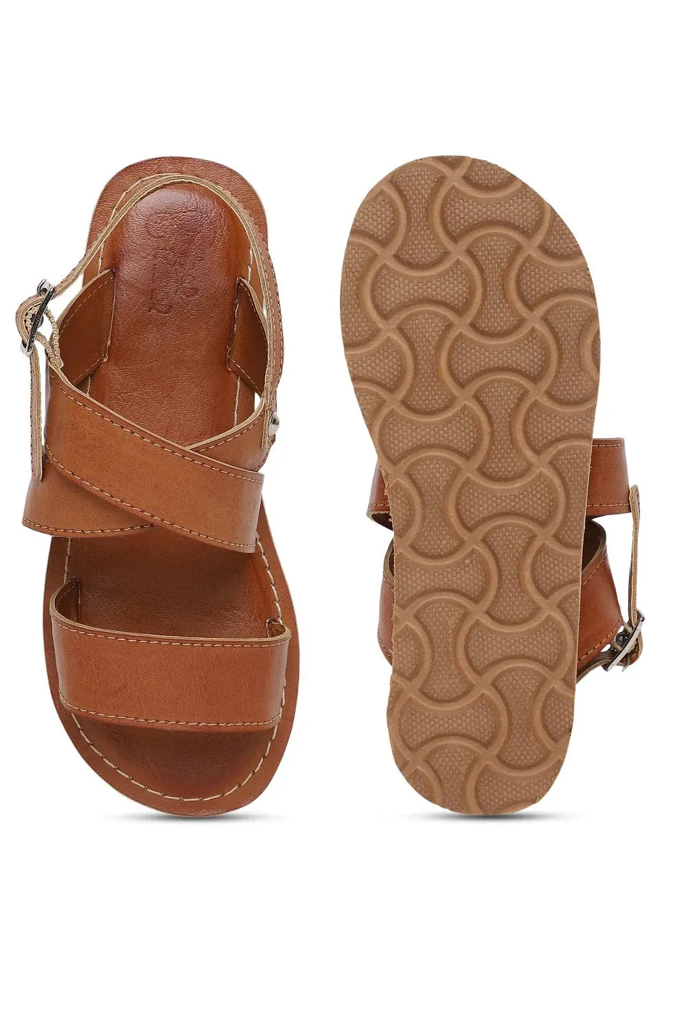 Boy Brown Criss Cross Sandal