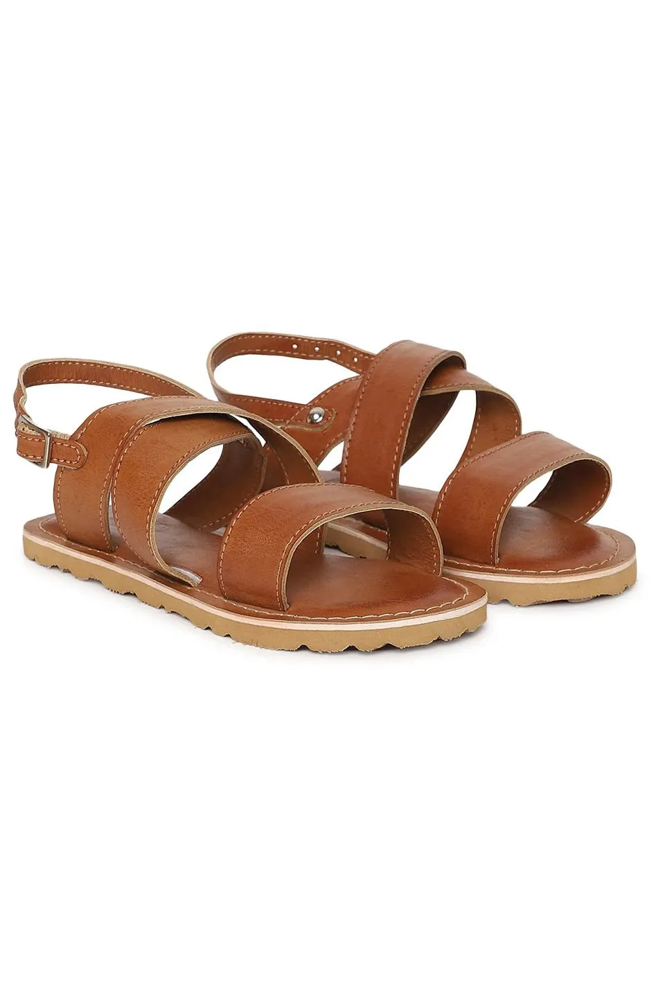 Boy Brown Criss Cross Sandal