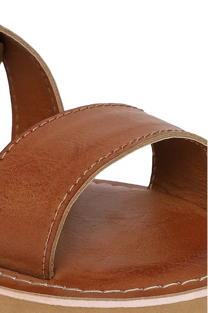 Boy Brown Criss Cross Sandal