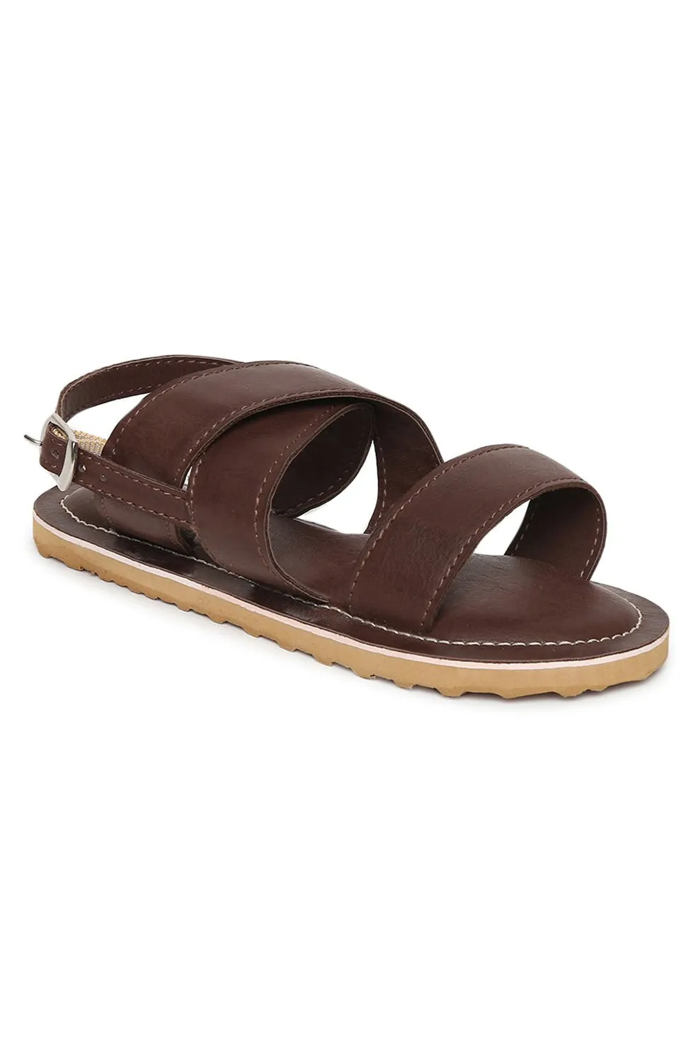 Boys Mocha Criss Cross Sandal