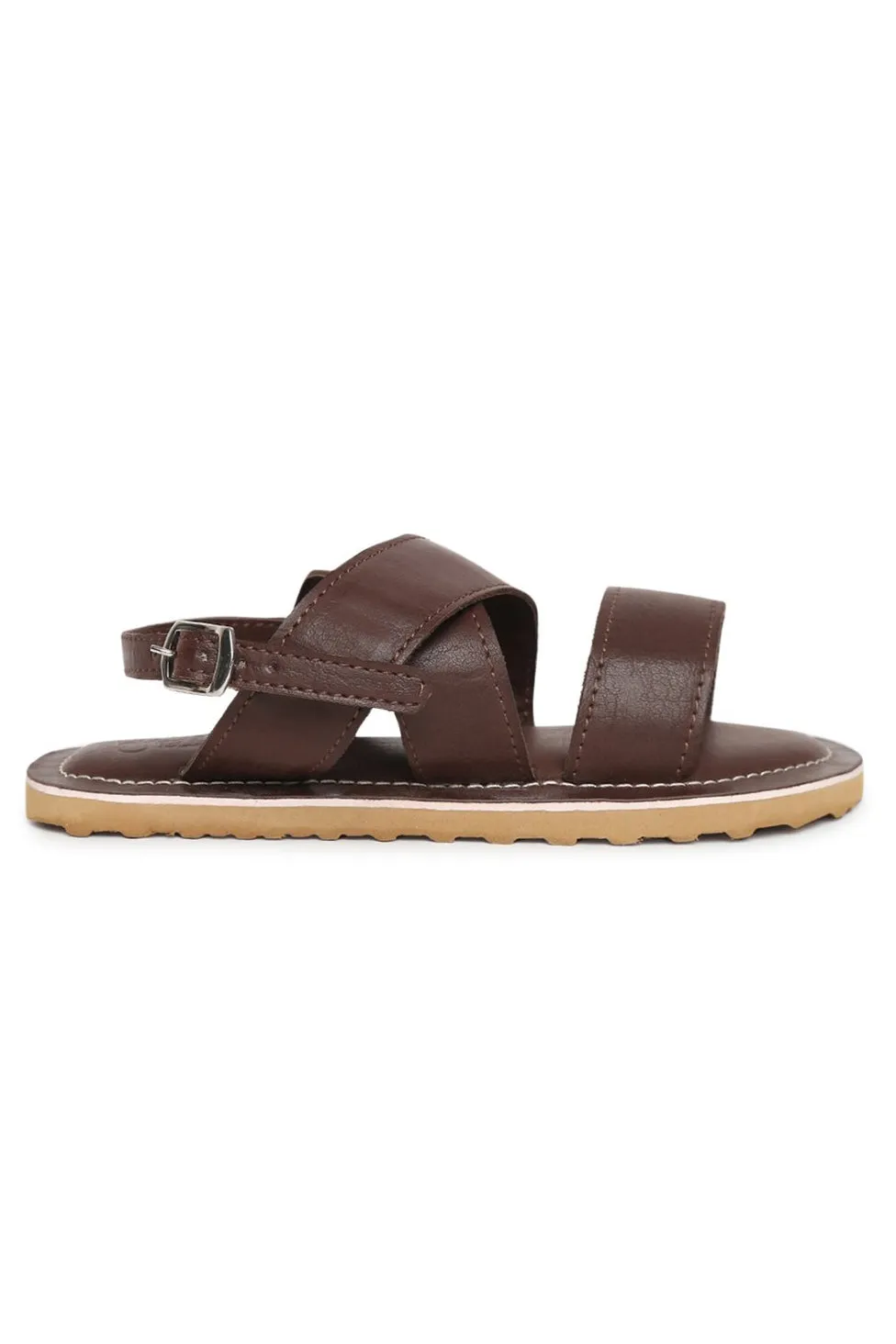 Boys Mocha Criss Cross Sandal