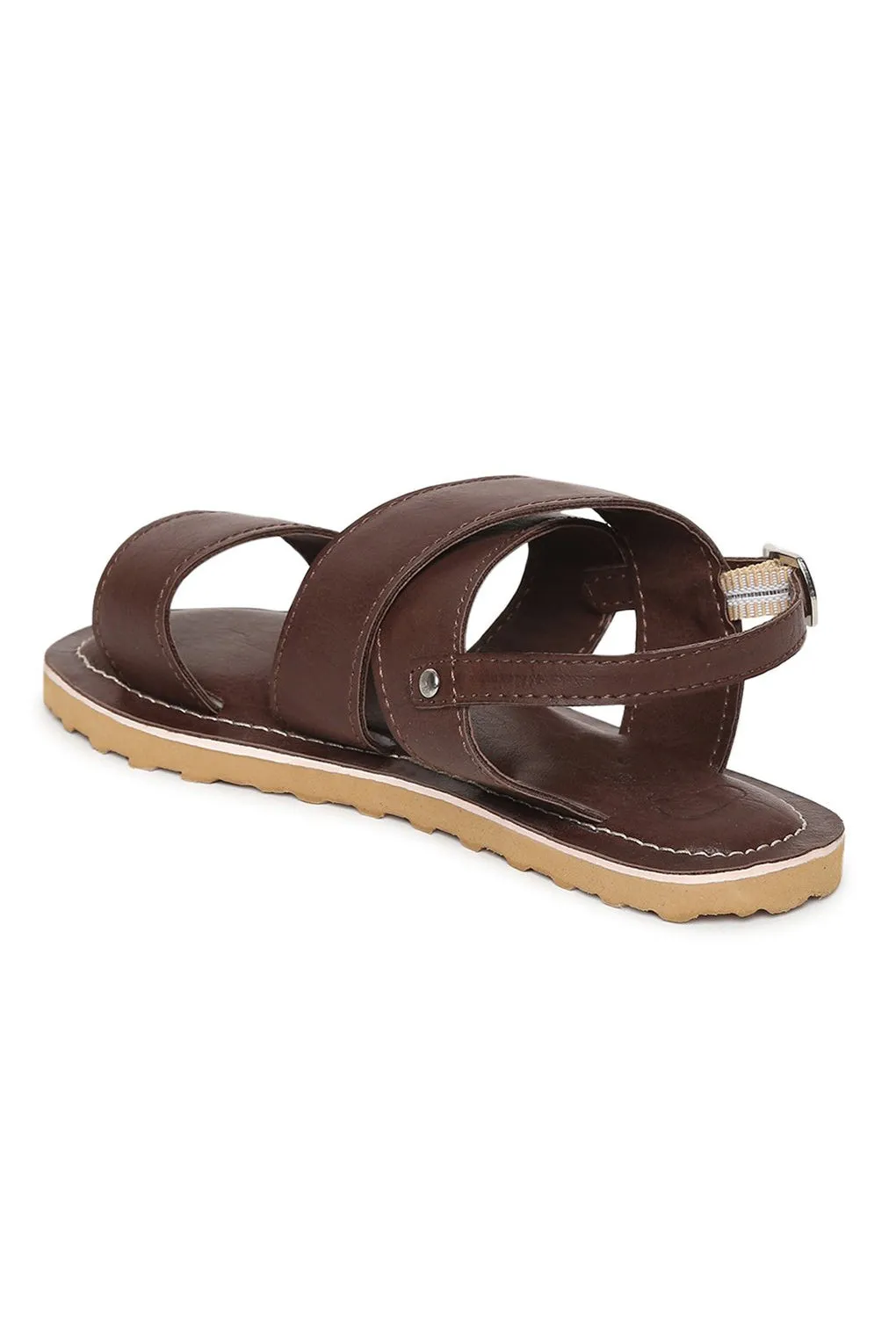 Boys Mocha Criss Cross Sandal