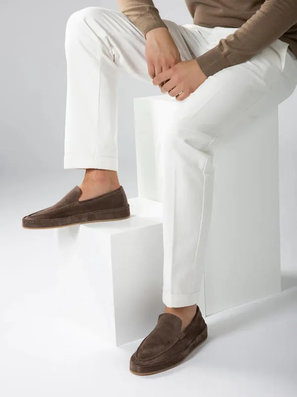 Brown Suede Freya Calm Loafers - AW24