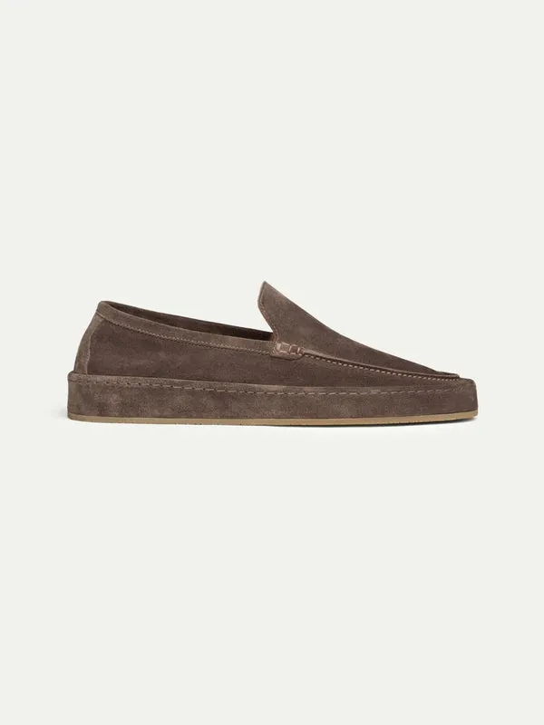 Brown Suede Freya Calm Loafers - AW24