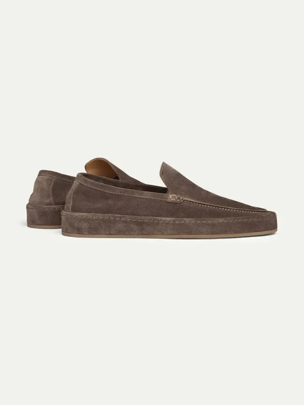 Brown Suede Freya Calm Loafers - AW24