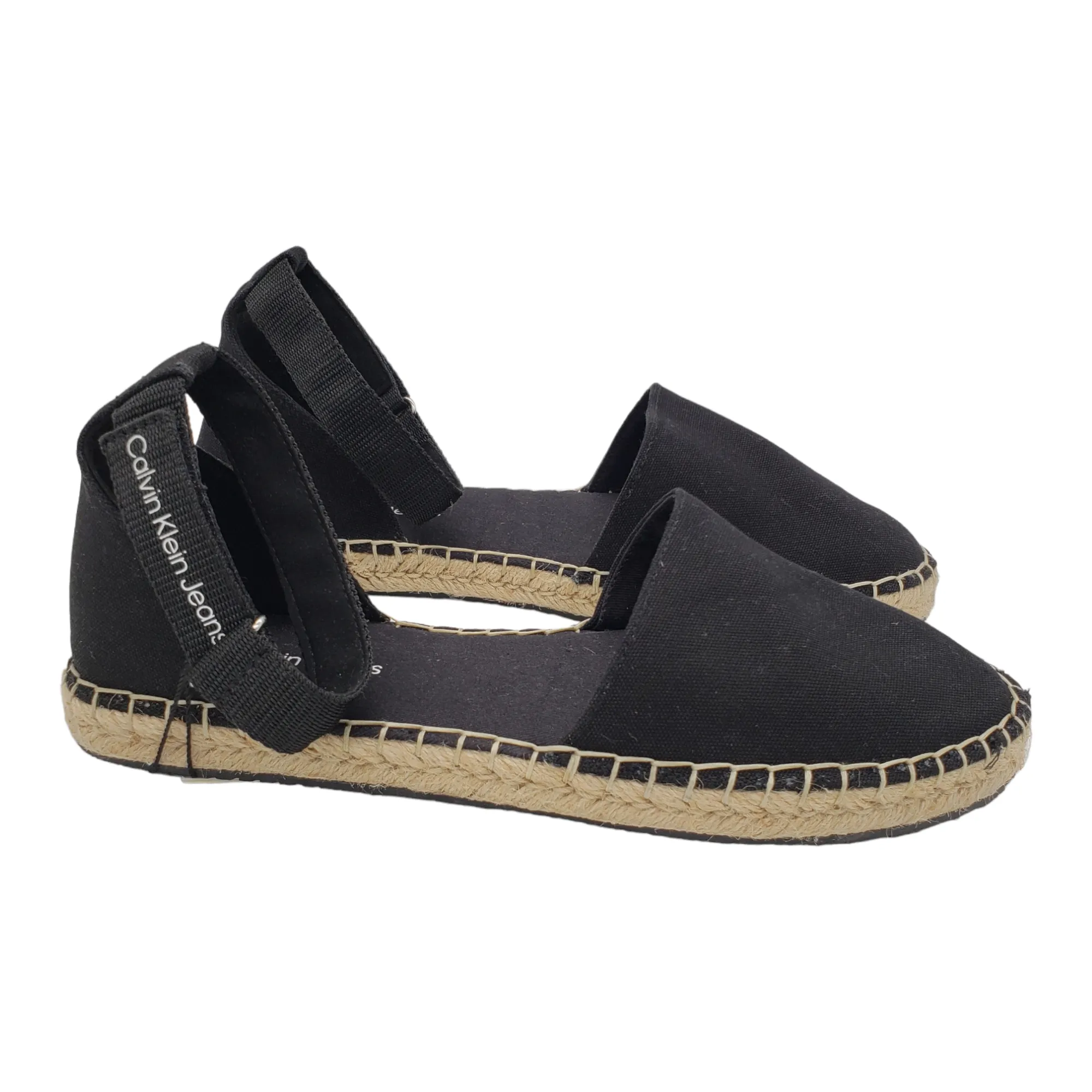 Calvin Klein Black Cotton Espadrilles