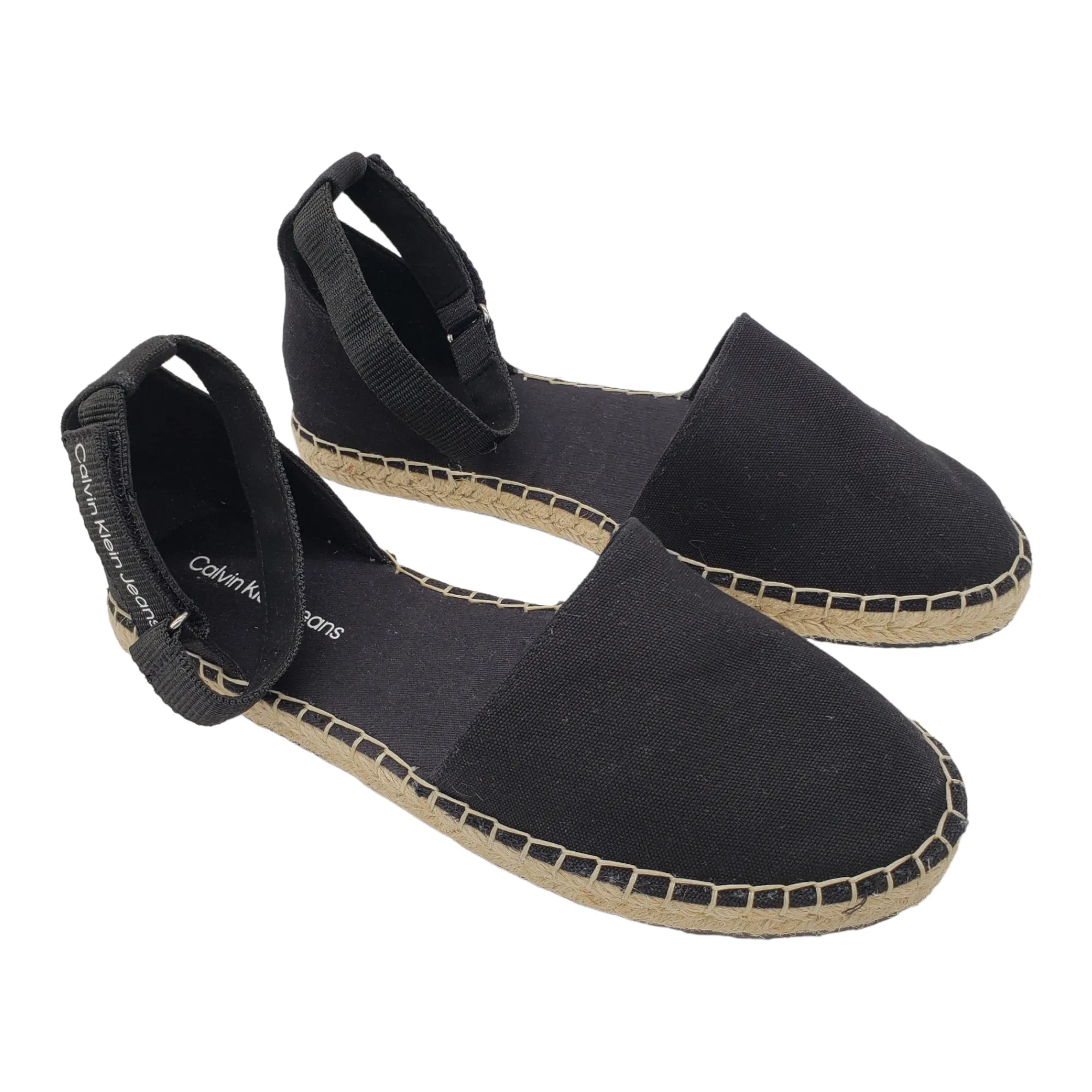 Calvin Klein Black Cotton Espadrilles