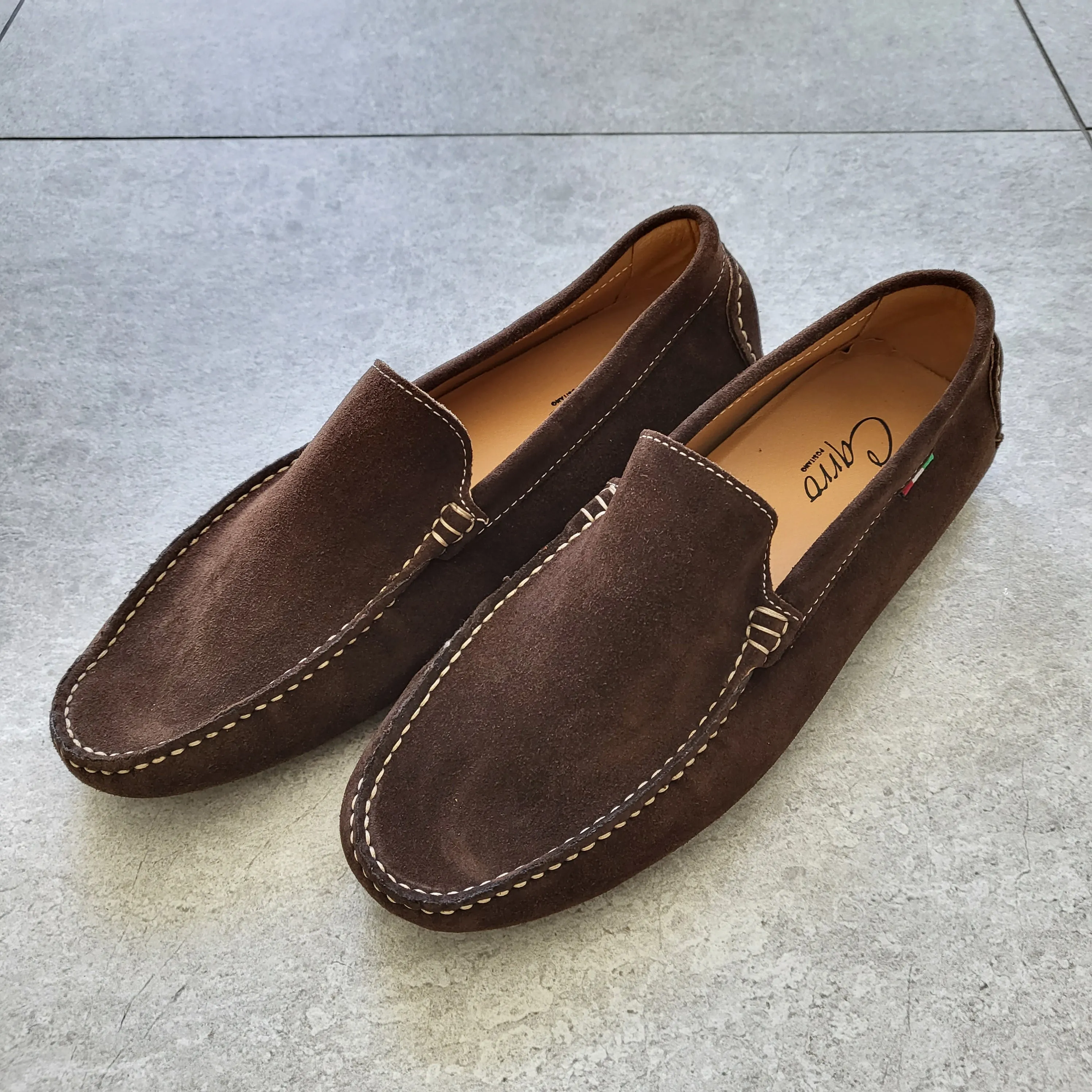 Carro Positano 200 Mens Premium Italian handmade suede loafers