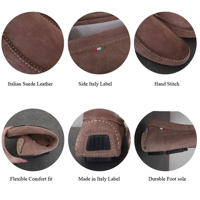 Carro Positano 200 Mens Premium Italian handmade suede loafers