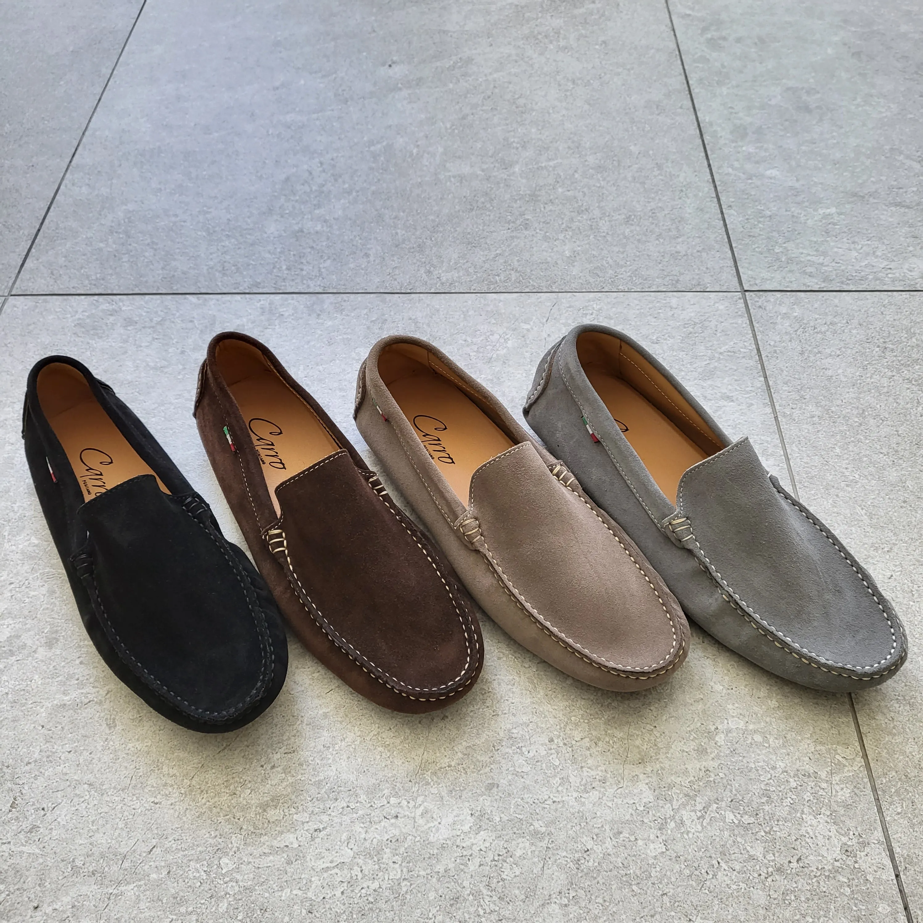 Carro Positano 200 Mens Premium Italian handmade suede loafers