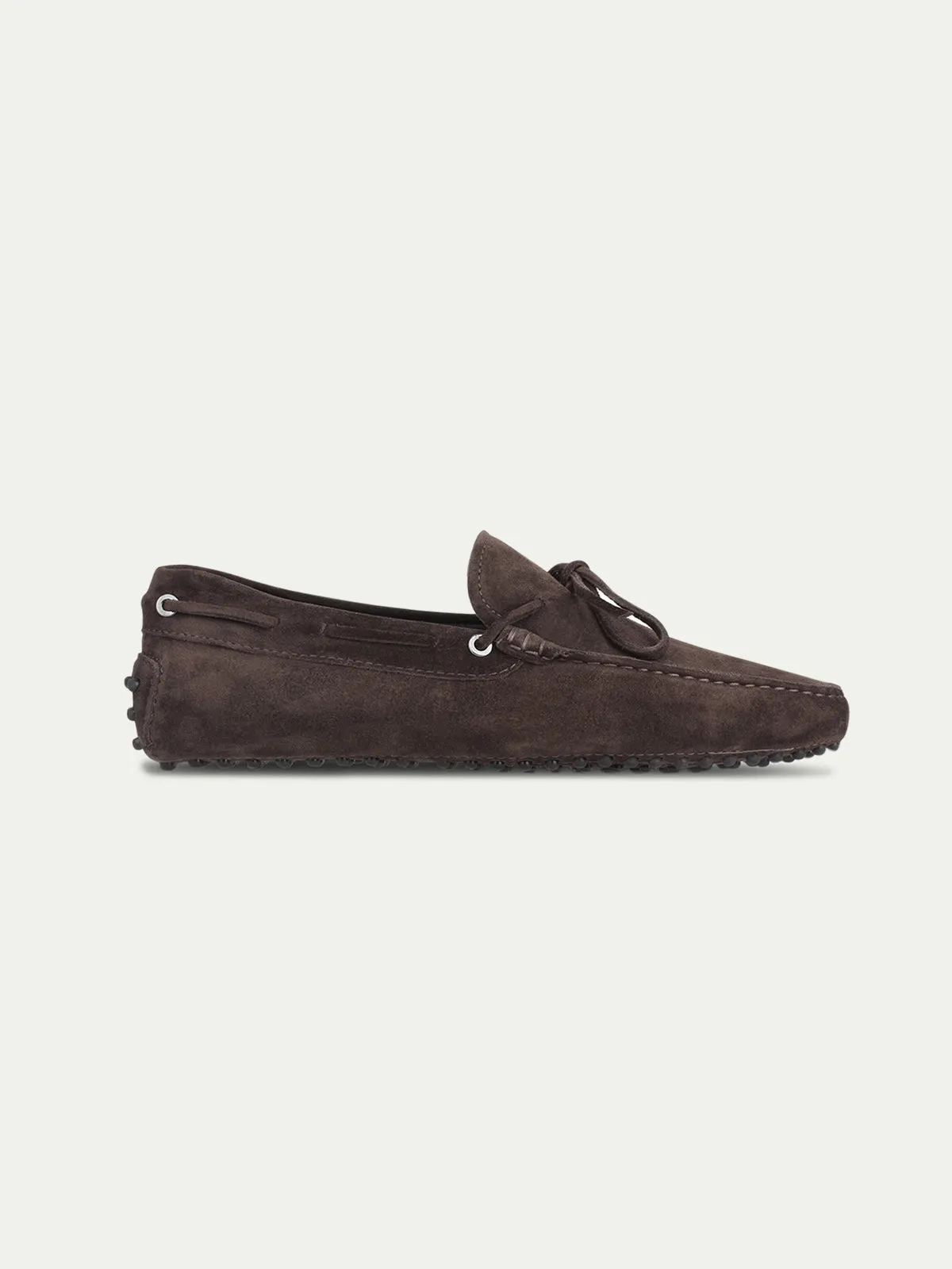 Chocolate Brown Suede Ophelia Driving Loafers - AW24