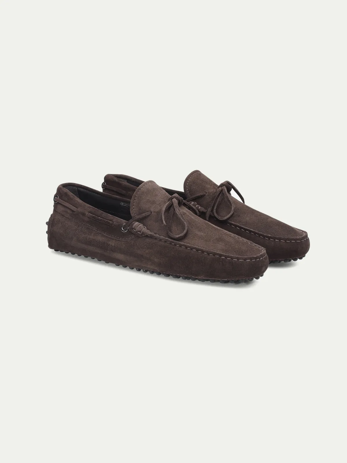 Chocolate Brown Suede Ophelia Driving Loafers - AW24