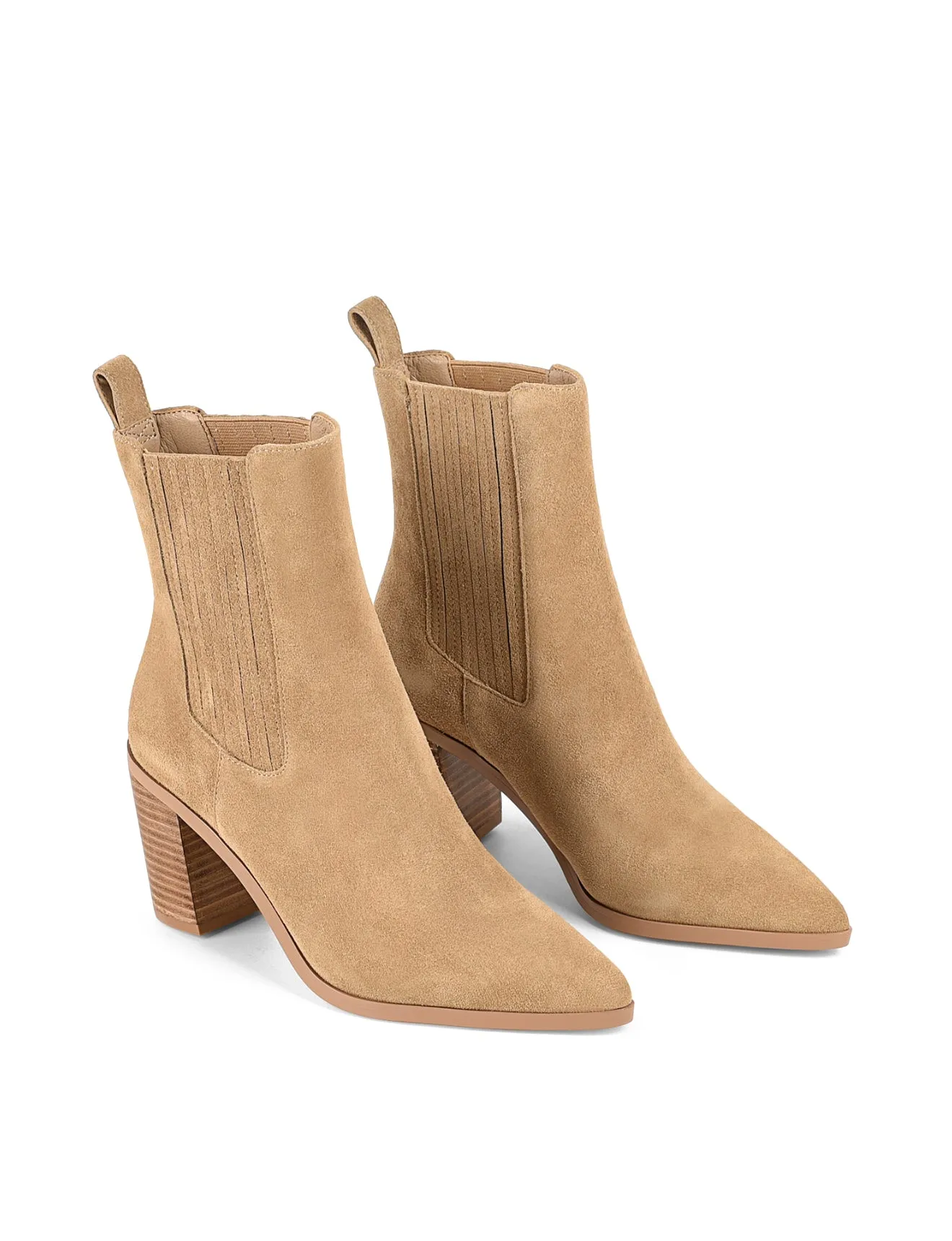 Clancy Gusset Ankle Boot - Taupe Suede