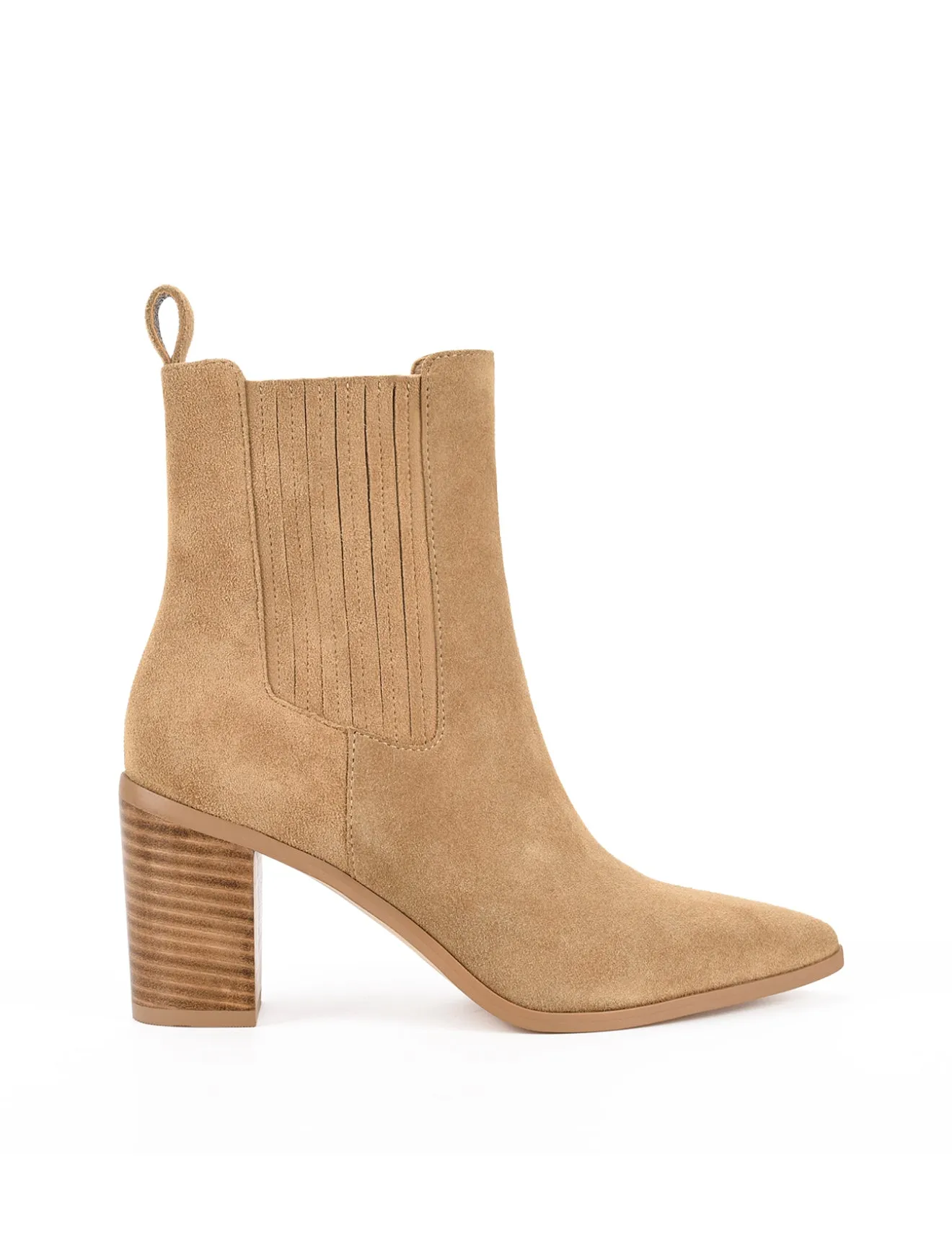 Clancy Gusset Ankle Boot - Taupe Suede
