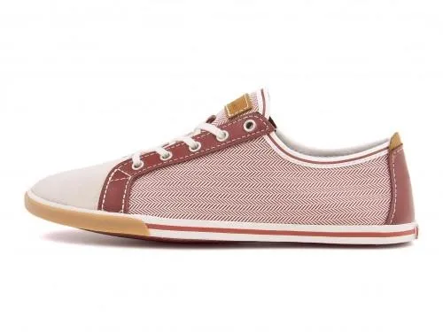 Clarks Mego Lace Red Combi Mens Sneakers