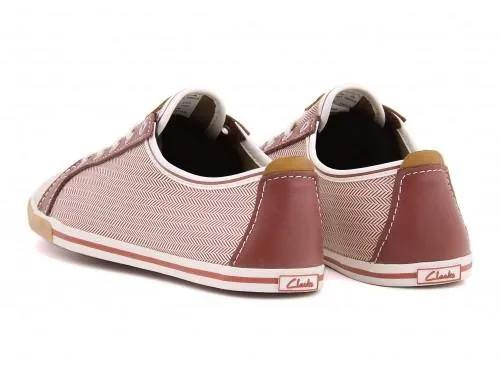Clarks Mego Lace Red Combi Mens Sneakers