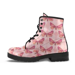 Combat Boots - Butterfly Shoes #110 Grunge Vintage Style | Custom Shoes, Women's Aesthetic Shoes, Sorority, Vegan Leather Handmade Lace Up