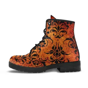 Combat Boots - Grunge Vintage #101 | Unisex Adult Shoes, Vegan Leather Handmade Lace Up Boots, Custom Shoes Boho, Vintage Style, Gift Idea