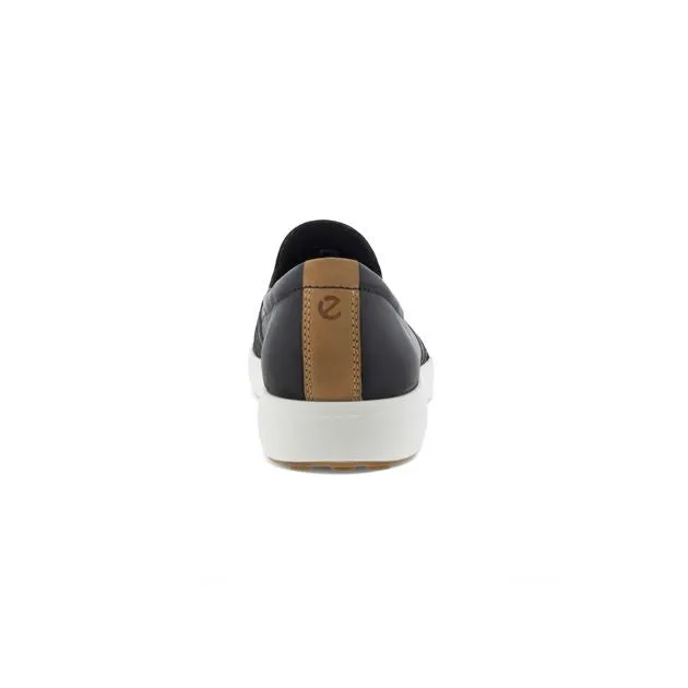 Ecco Men's SOFT 7 SLIP ON Leather Sneakers Black