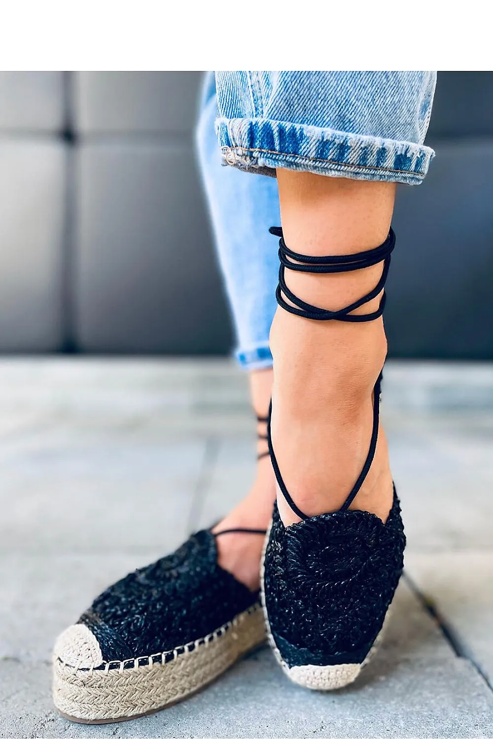 Espadrilles For Women Tied Around The Ankle