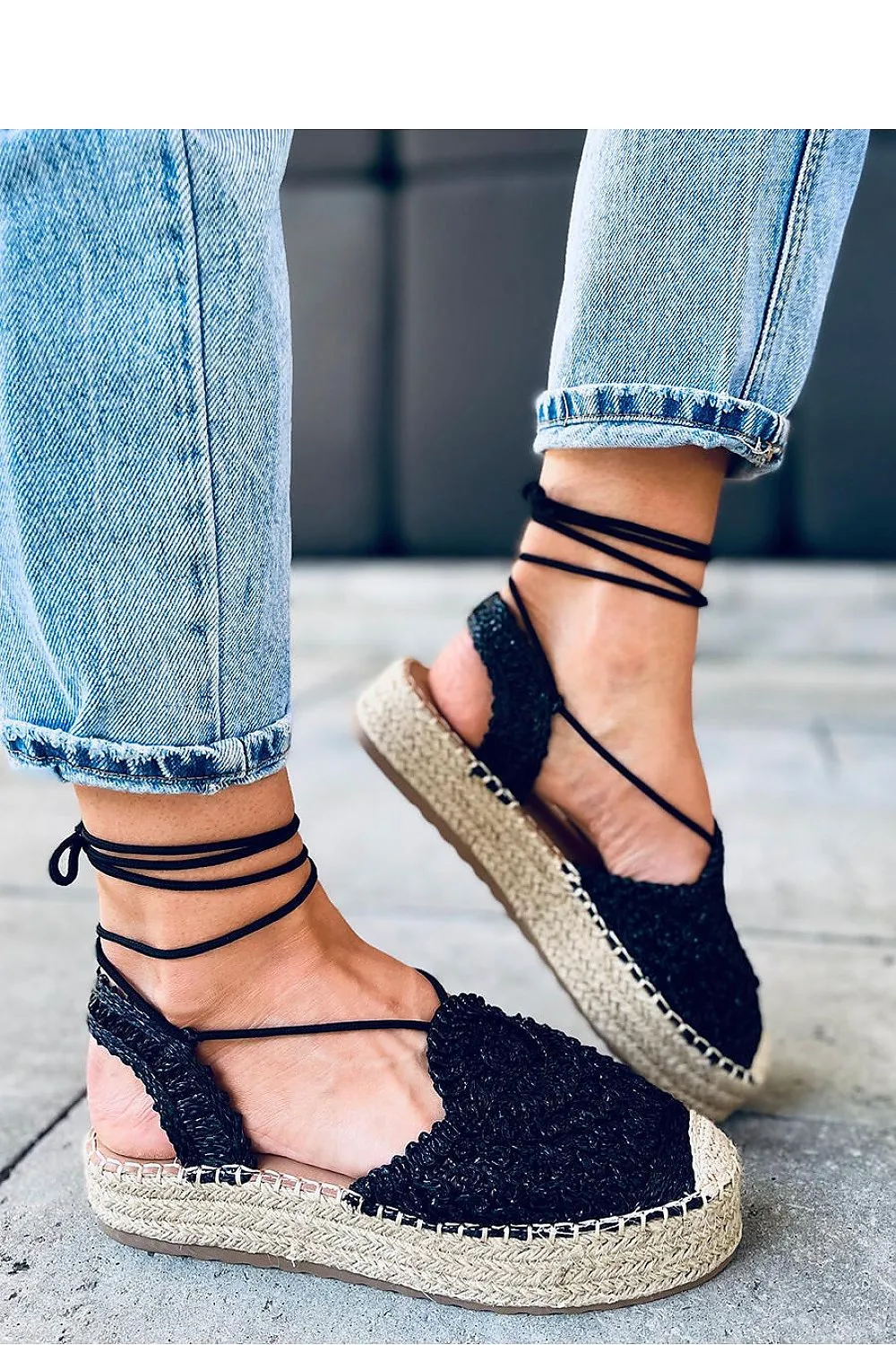 Espadrilles For Women Tied Around The Ankle