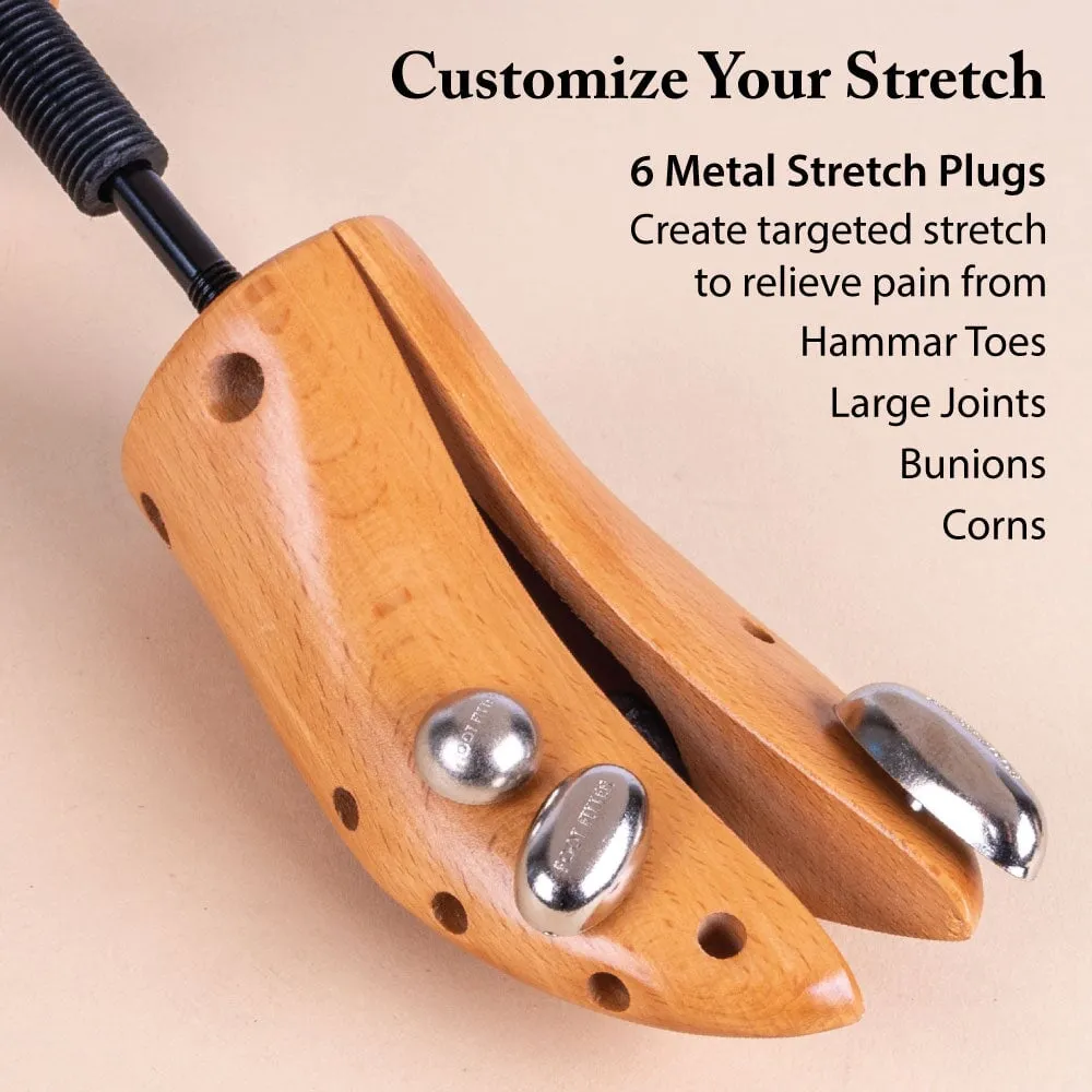 FootFitter Professional 2-Way Shoe Stretcher Set - Pair of Shoe Stretcher